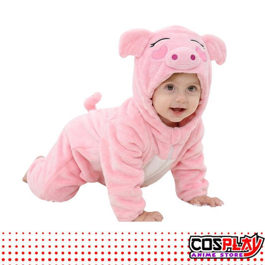 Pijama Bebé Cuerpo Completo Cerdito Invernal