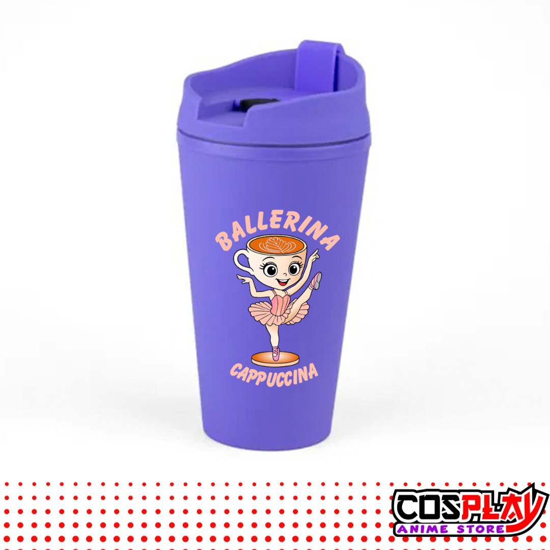 Vaso Térmico Violeta Estampado Brainrots Viral 450ml