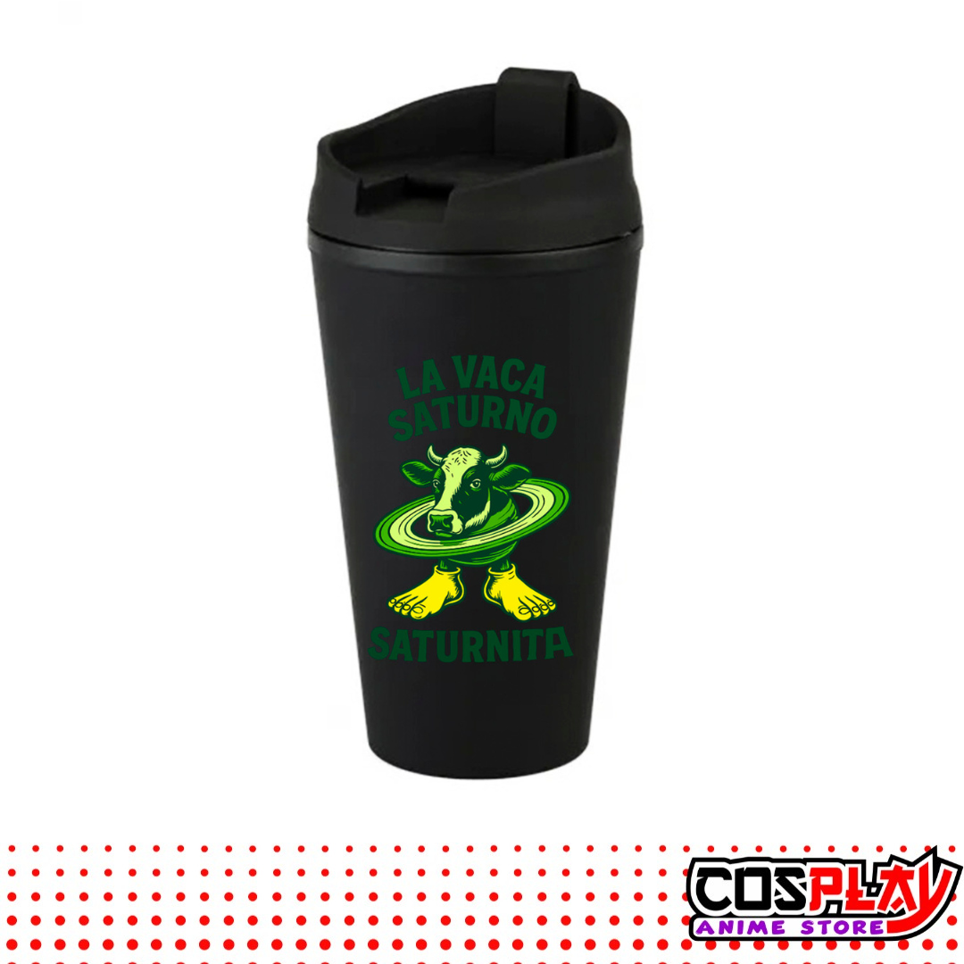Vaso Térmico Negro Estampado Brainrots Viral 450ml