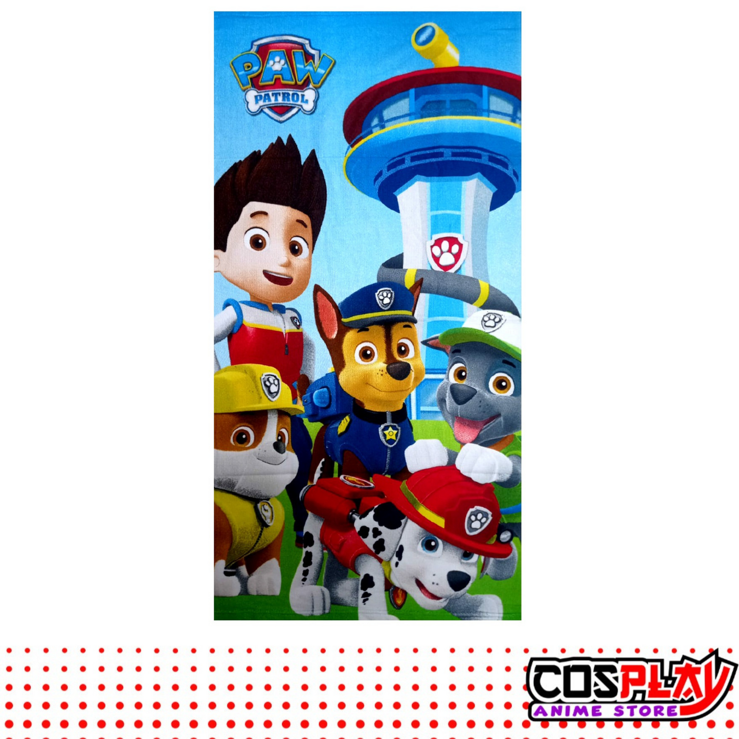 Toallón Infantil - Paw Patrol 100% Algodón. 1,50 X 70