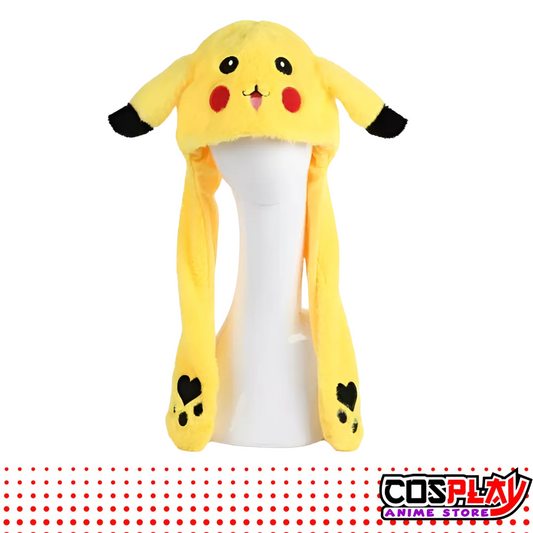Gorro Pikachu Con Orejas Moviles Y Luces Led