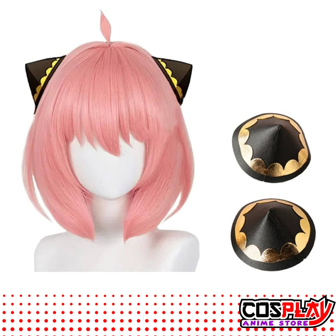 Peluca Anime Cosplay Anya Forger Spy X Family Alta Calidad