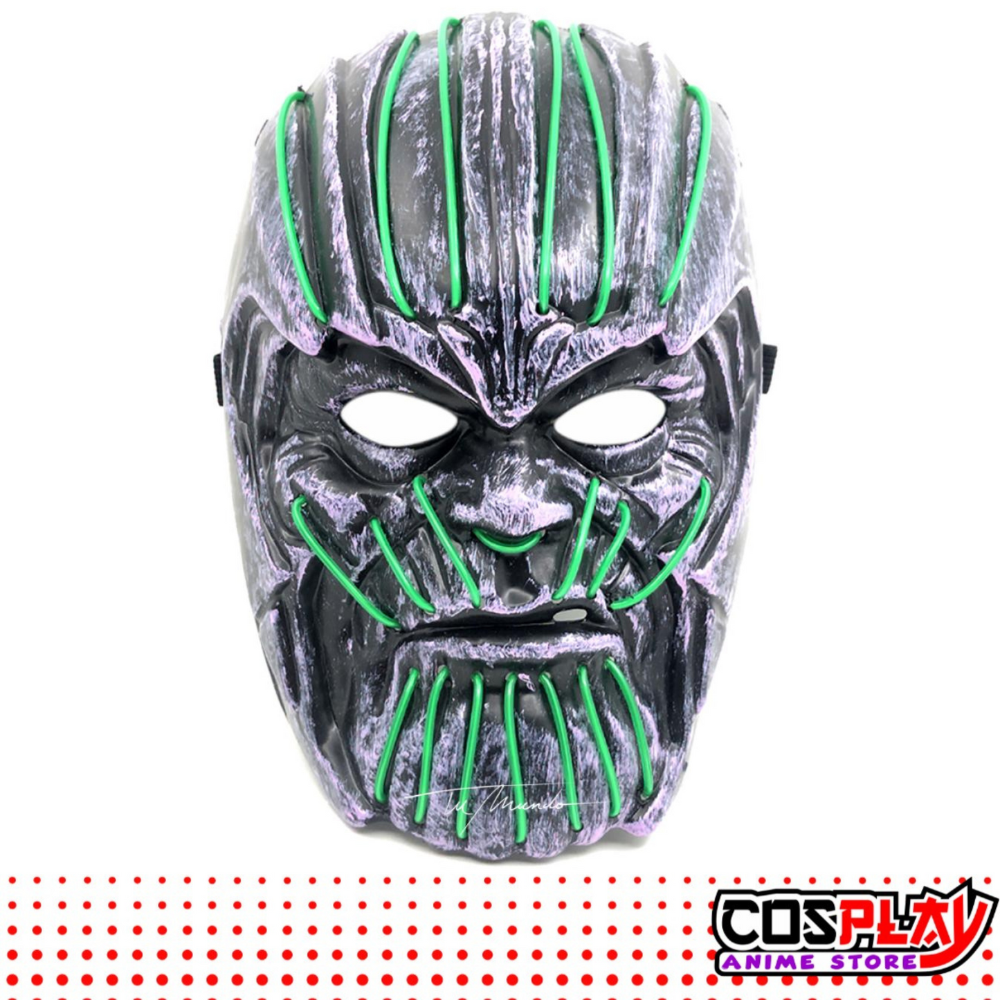 Máscara Luz Neón - Thanos - Halloween Varios Colores