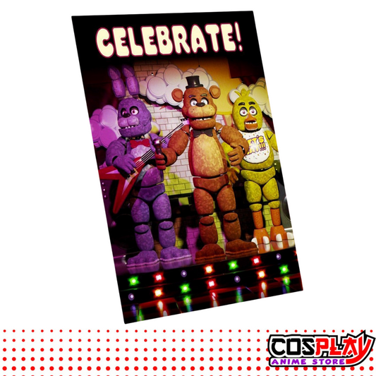 Poster Mural Hd Full Color Bunny - Freddy - Chica.