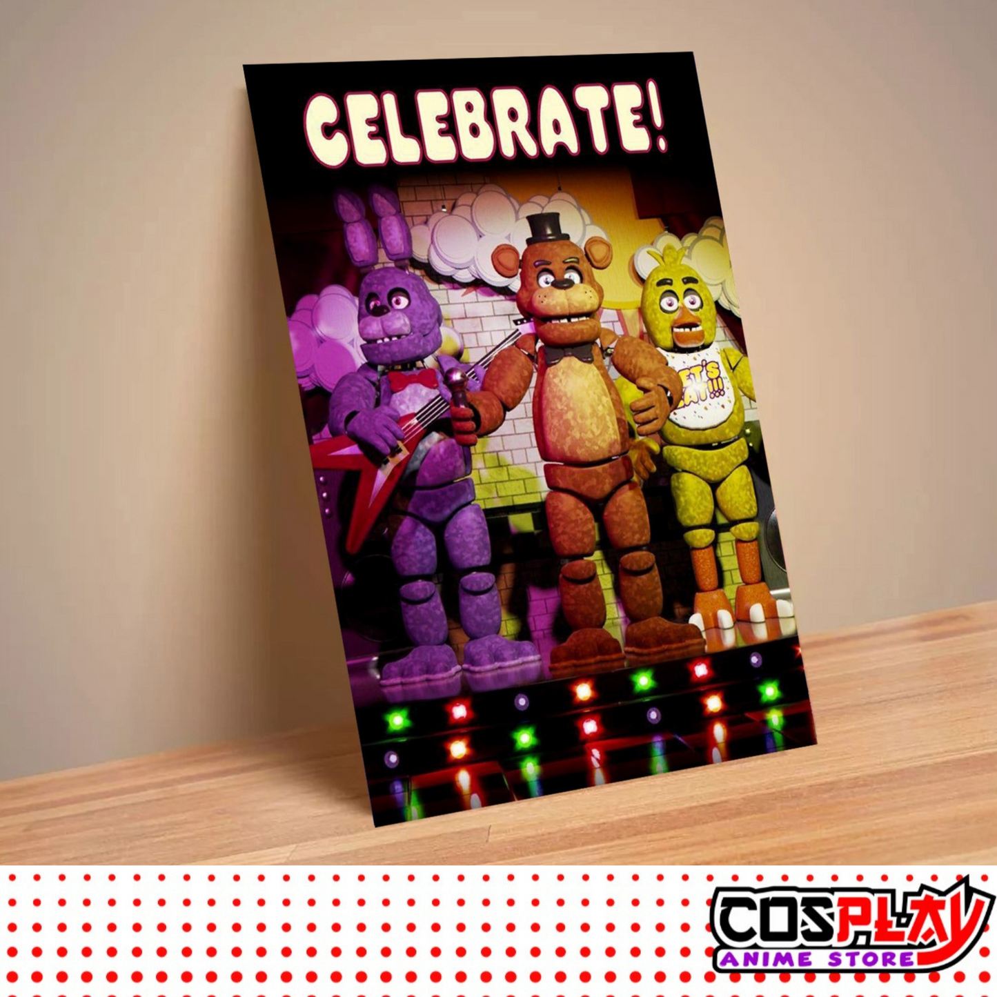 Poster Mural Hd Full Color Bunny - Freddy - Chica.