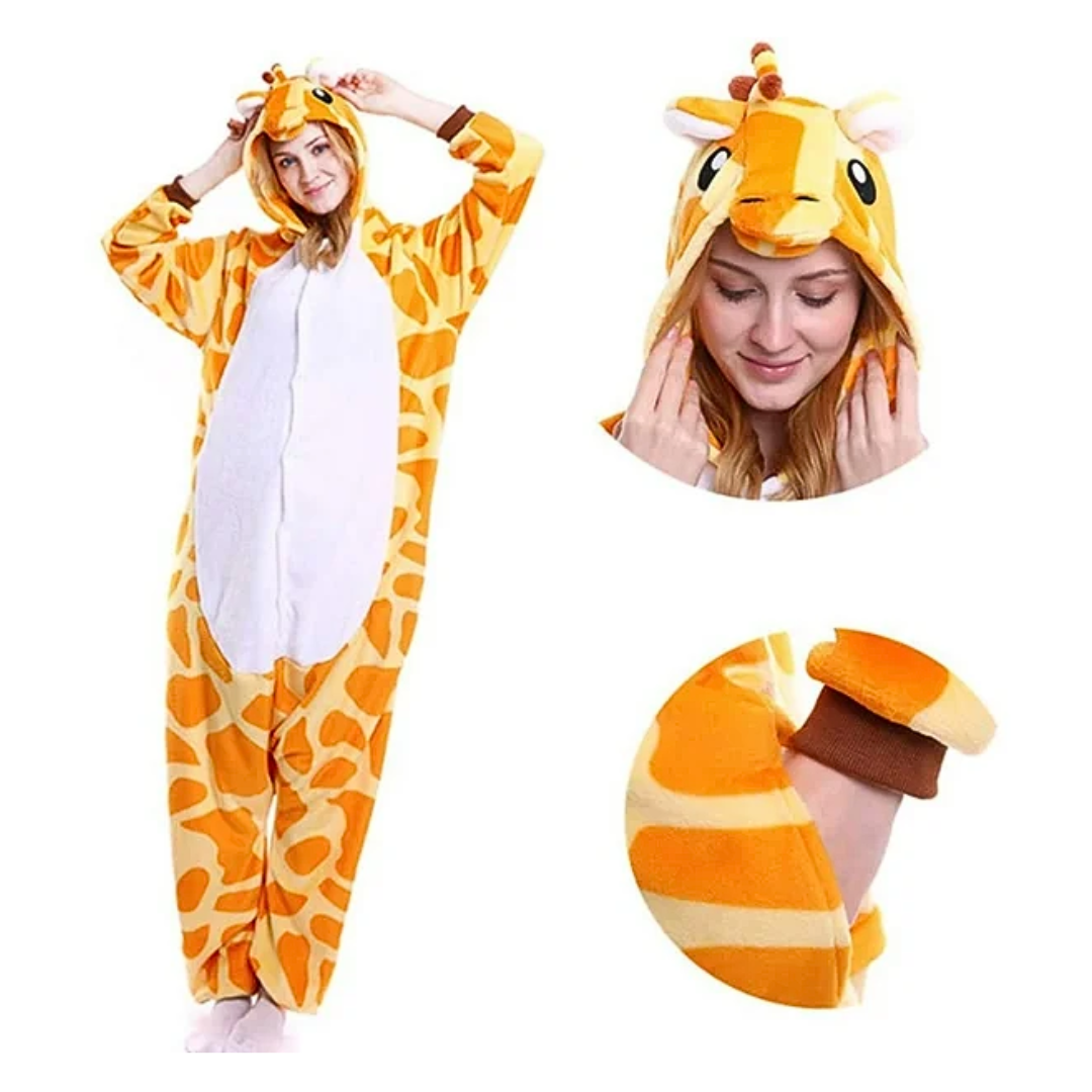 Pijama Entero Kigurumi Polar De Jirafa Adultos