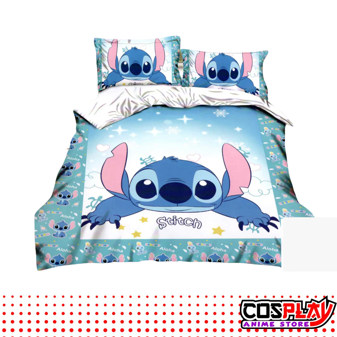 Pack Acolchado Corderito - Durazno + Sabanas Stitch Premium