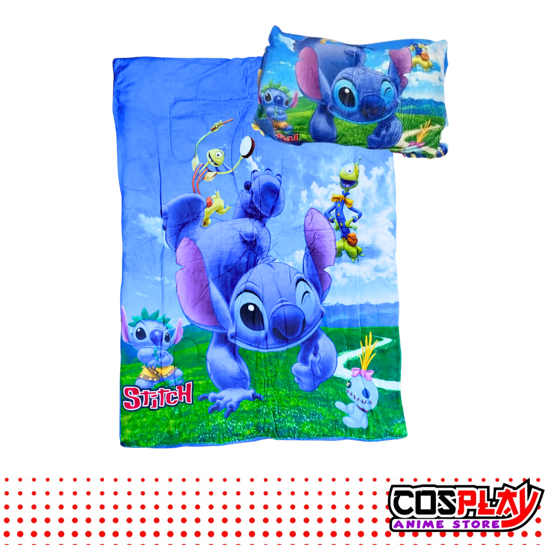 Pack Acolchado Corderito - Durazno + Sabanas Stitch Premium