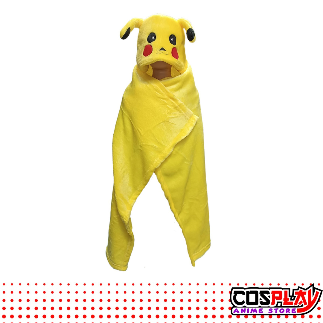 Bata Manta Infantil De Pikachu Con Capucha