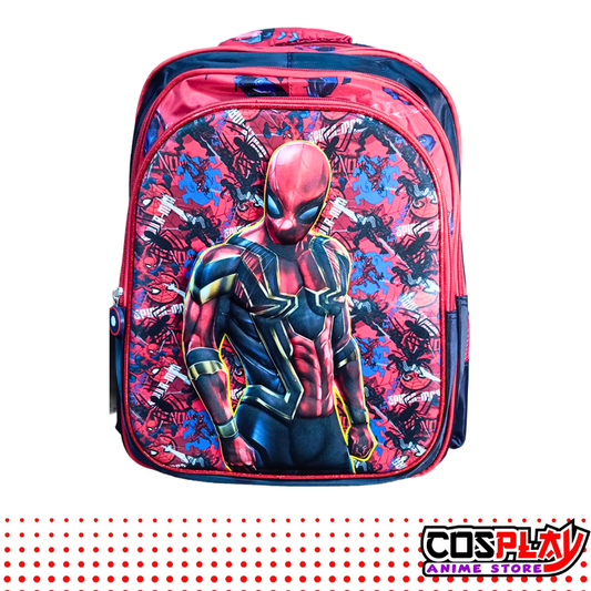 Mochila 3d Escolar Tres Cierres Spiderman Reforzada