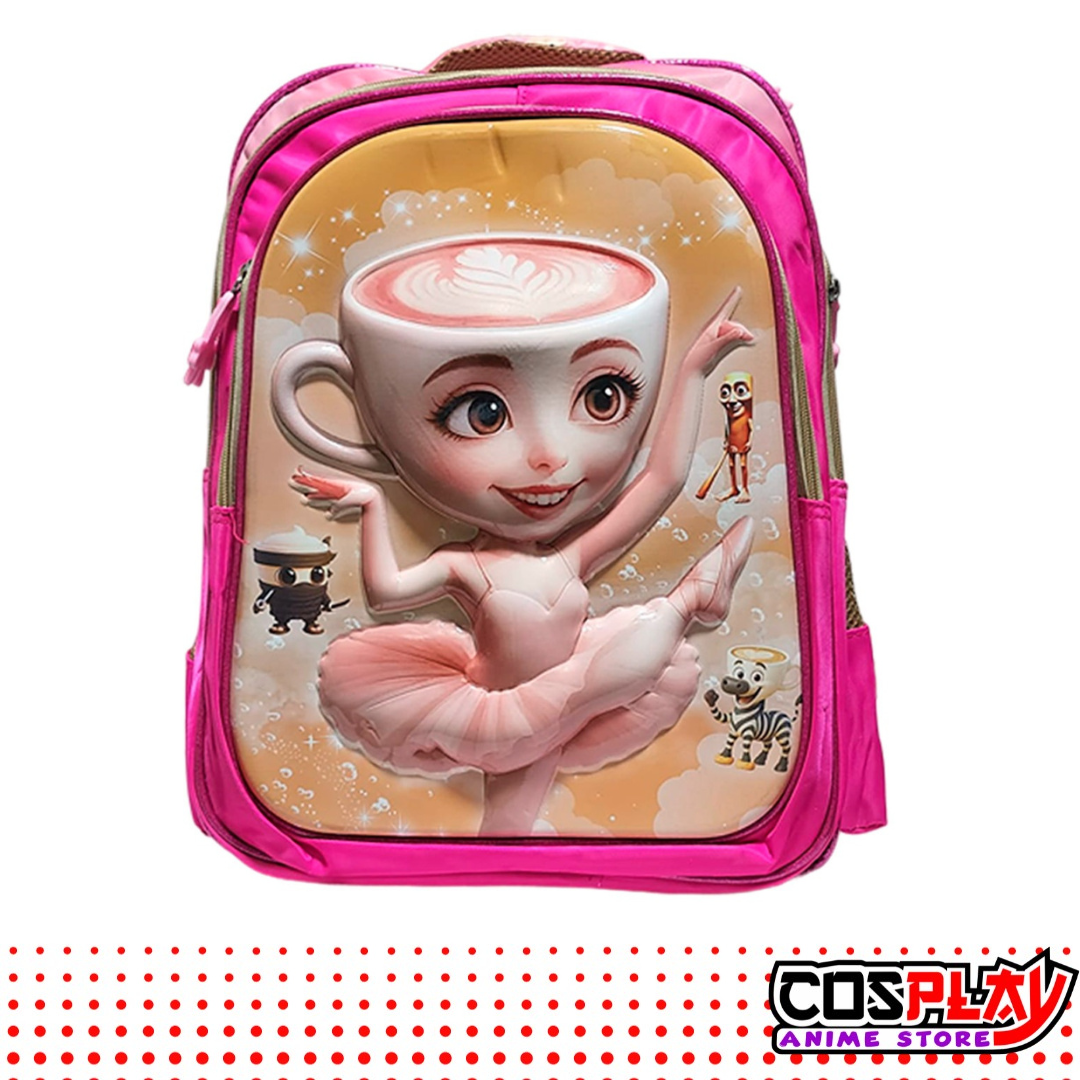 Mochila 3d Ballerina Capuccina Brainrot Italiano 3 Cierres