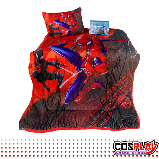 Pack Acolchado Corderito - Durazno + Sabanas Hombre Araña