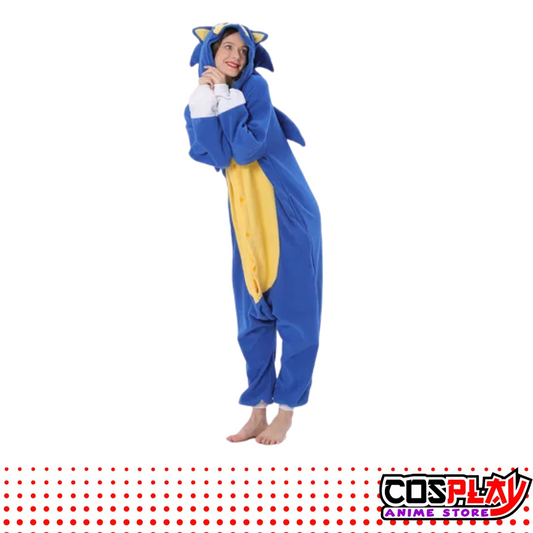 Pijama Entero Kigurumi Polar De Sonic Adultos