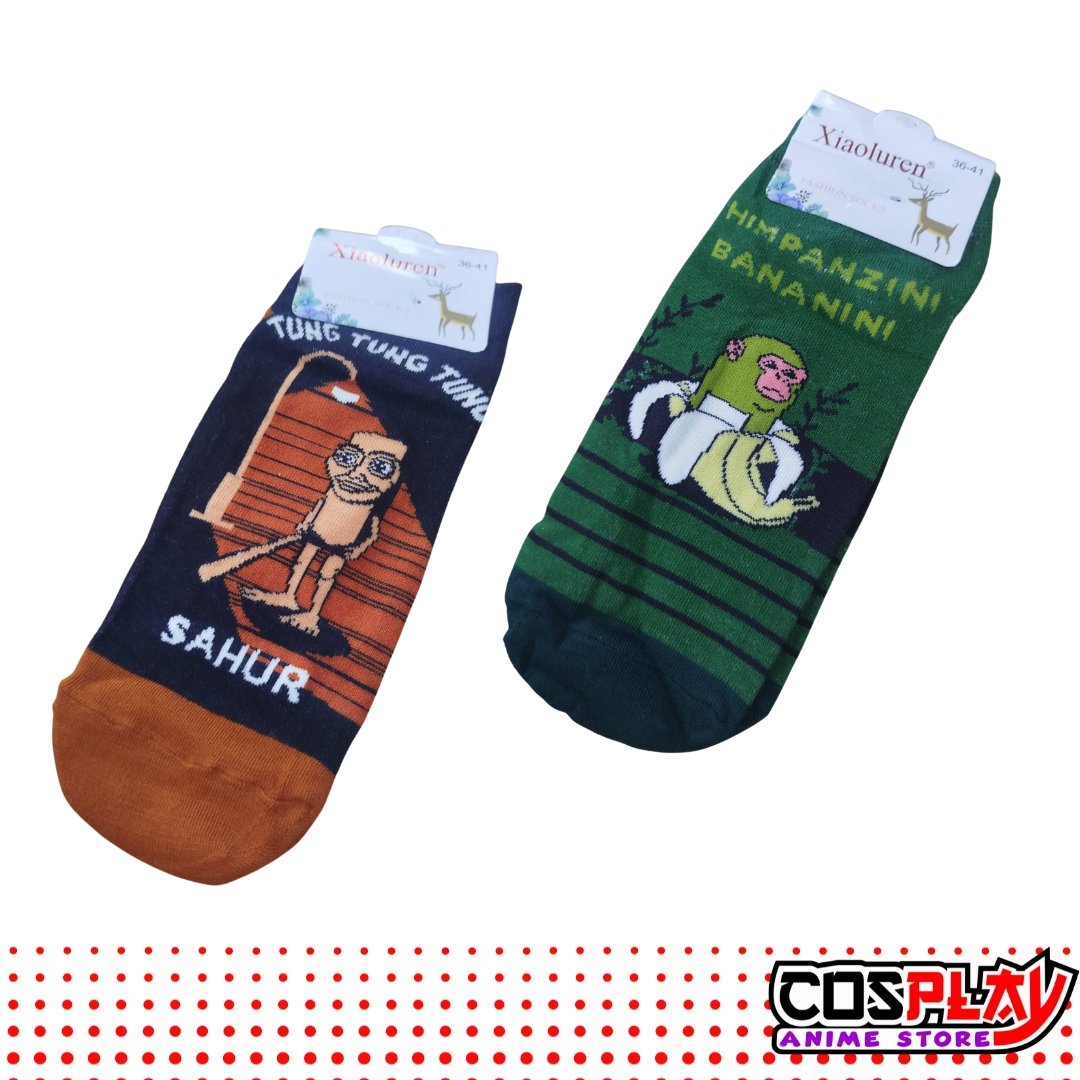 Soquete Pack X5 Pares Colección Brainrot Italiano Meme Viral