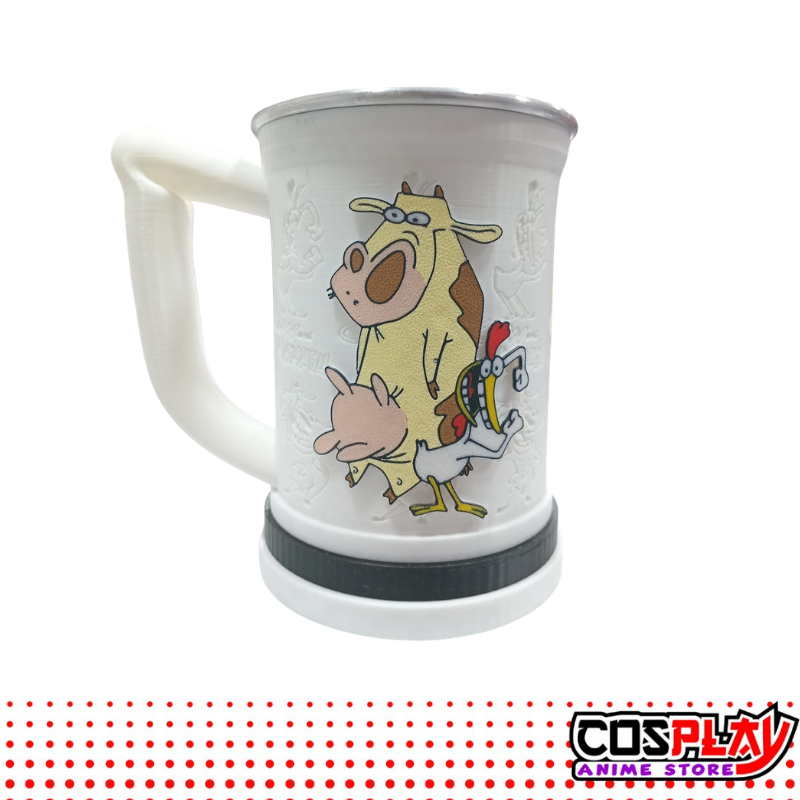 Jarra Chop Vaso La Vaca y el Pollito 650ml Premium 3D