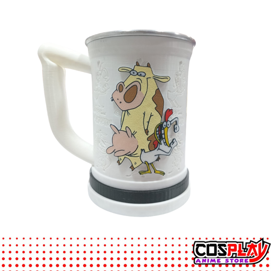 Jarra Chop Vaso La Vaca y el Pollito 650ml Premium 3D