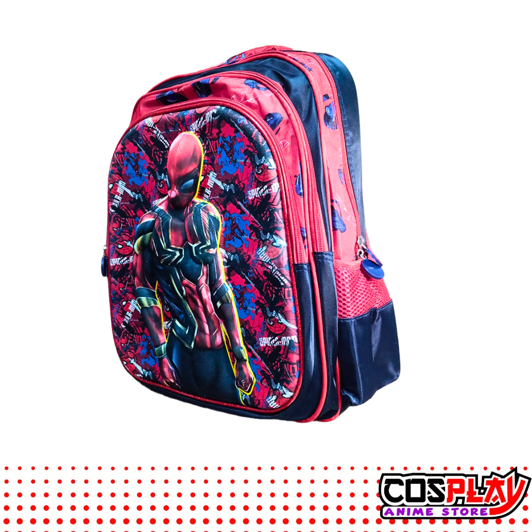 Mochila 3d Escolar Tres Cierres Spiderman Reforzada