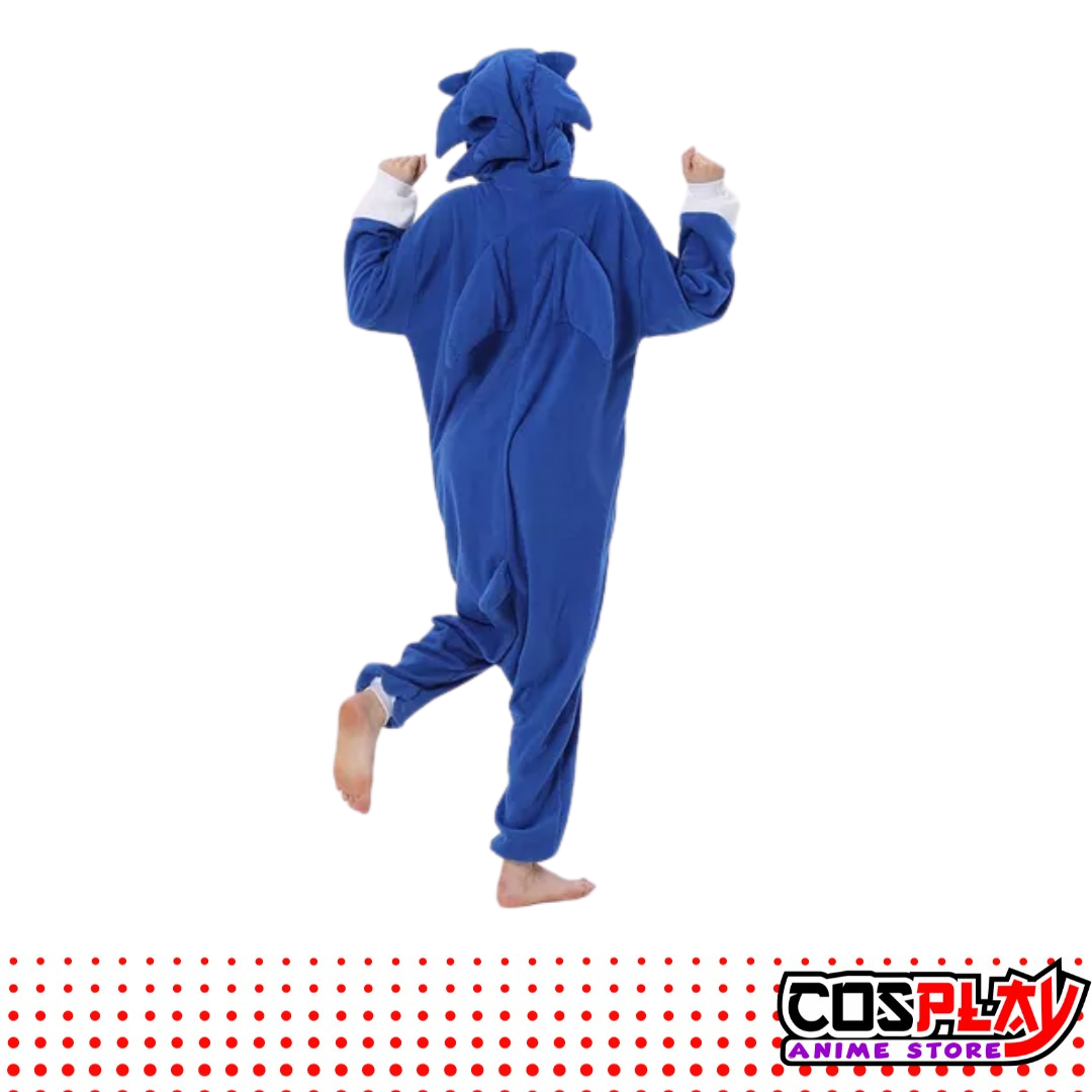Pijama Entero Kigurumi Polar De Sonic Adultos