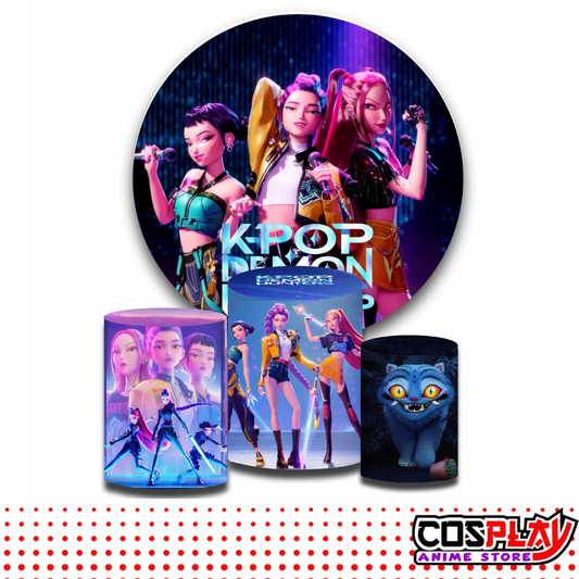 Fundas Para Cilindros Y Aro Sublimado Guerreras Kpop Huntrix
