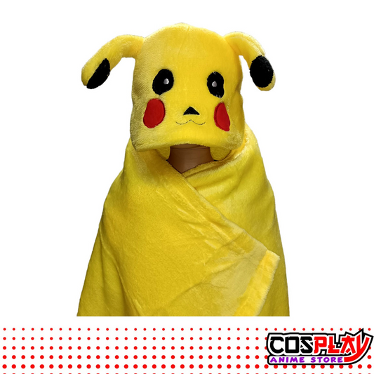 Bata Manta Infantil De Pikachu Con Capucha