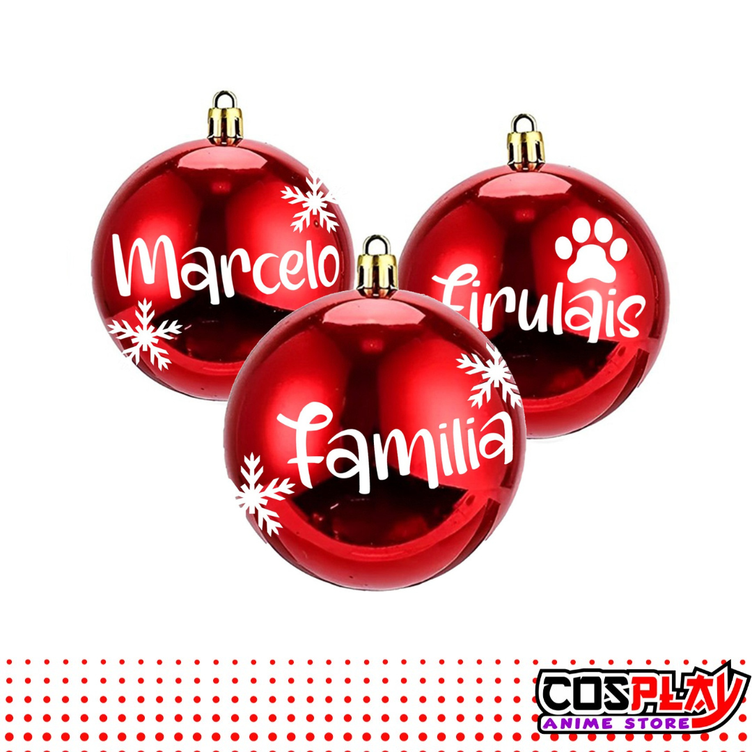 Pack de 3 Chirimbolos Rojos Personalizados Navidad