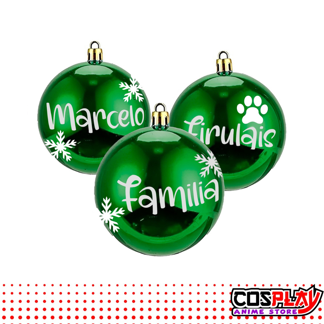 Pack de 3 Chirimbolos Verdes Personalizados Navidad