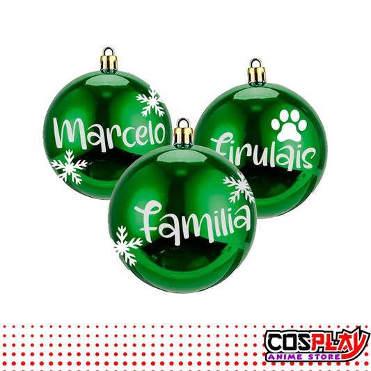 Pack de 3 Chirimbolos Verdes Personalizados Navidad