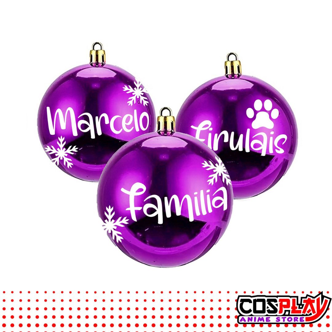 Pack de 3 Chirimbolos Violeta Personalizados Navidad