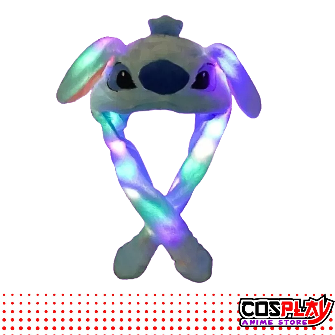 Gorro Stitch Con Orejas Moviles Y Luces Led