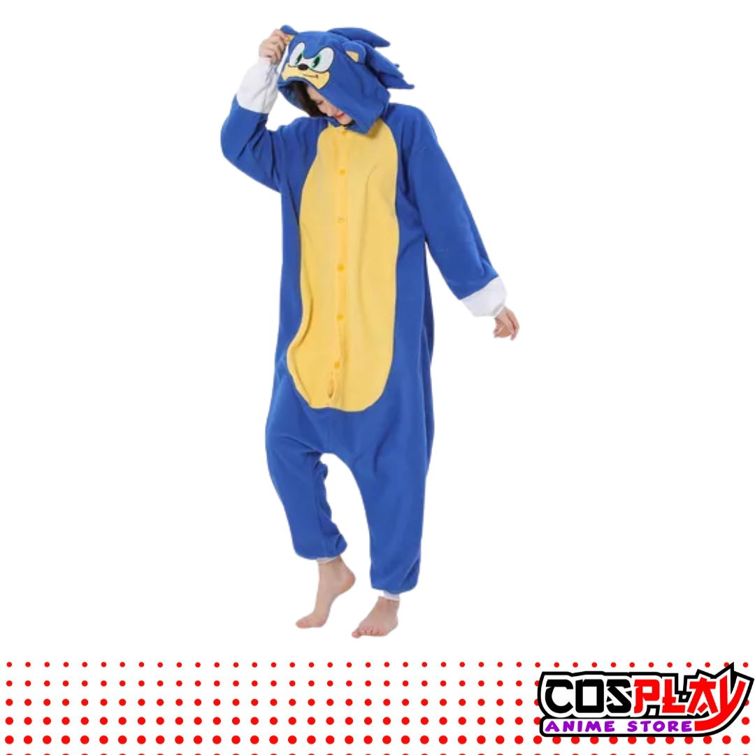 Pijama Entero Kigurumi Polar De Sonic Adultos
