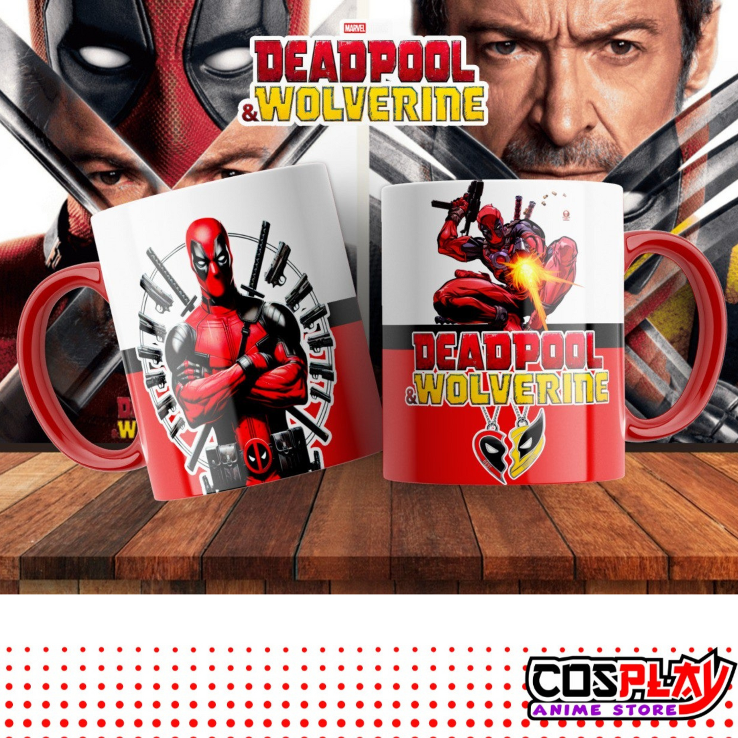 Taza Diseño Deadpool y Wolverine 9