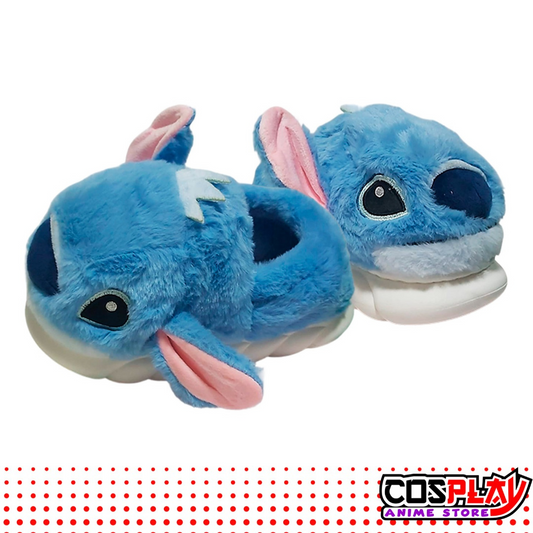 Pantufla Cerrada Tipo Botita Stitch Suaves Y Peluditas