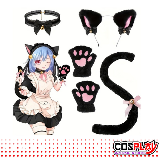 Conjunto De Accesorios De Cosplay Gatita Disfraz Halloween