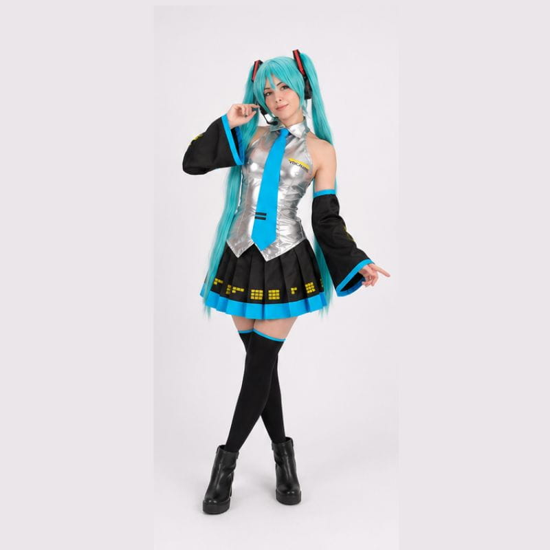 Cosplay Hatsune Miku completo Vestimenta Accesorios Y Peluca Cosplay Uy