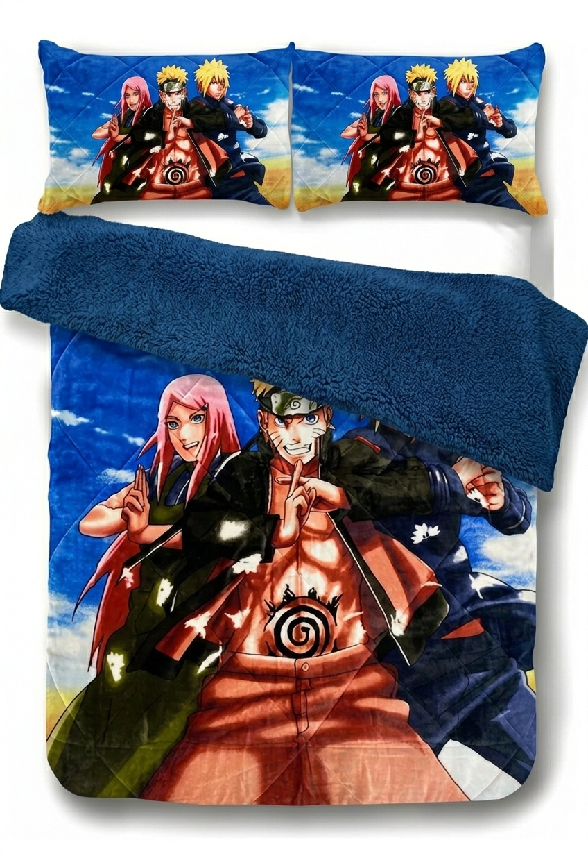 Acolchado Corderito Infantil con Funda 1 Plaza Naruto