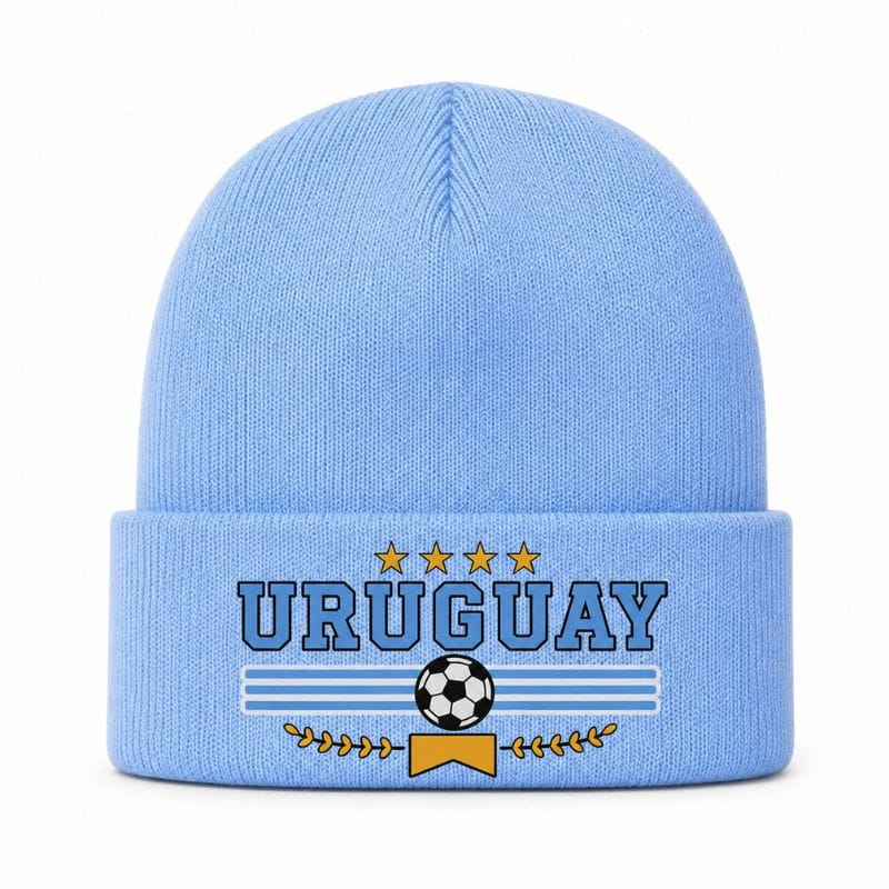 Gorro invernal Uruguay motivo: 4 Estrellas Y Pelota