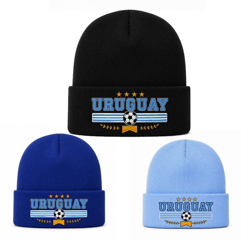 Gorro abrigo Uruguay motivo estrellas y franjas Cosplay