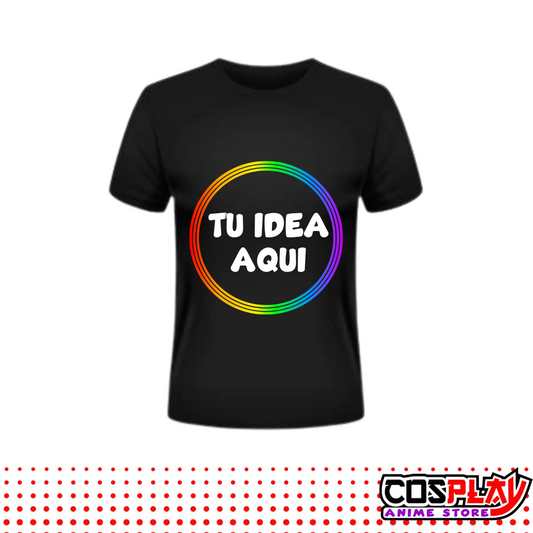 Camiseta Niño Negra 100% Algodón Personalizable