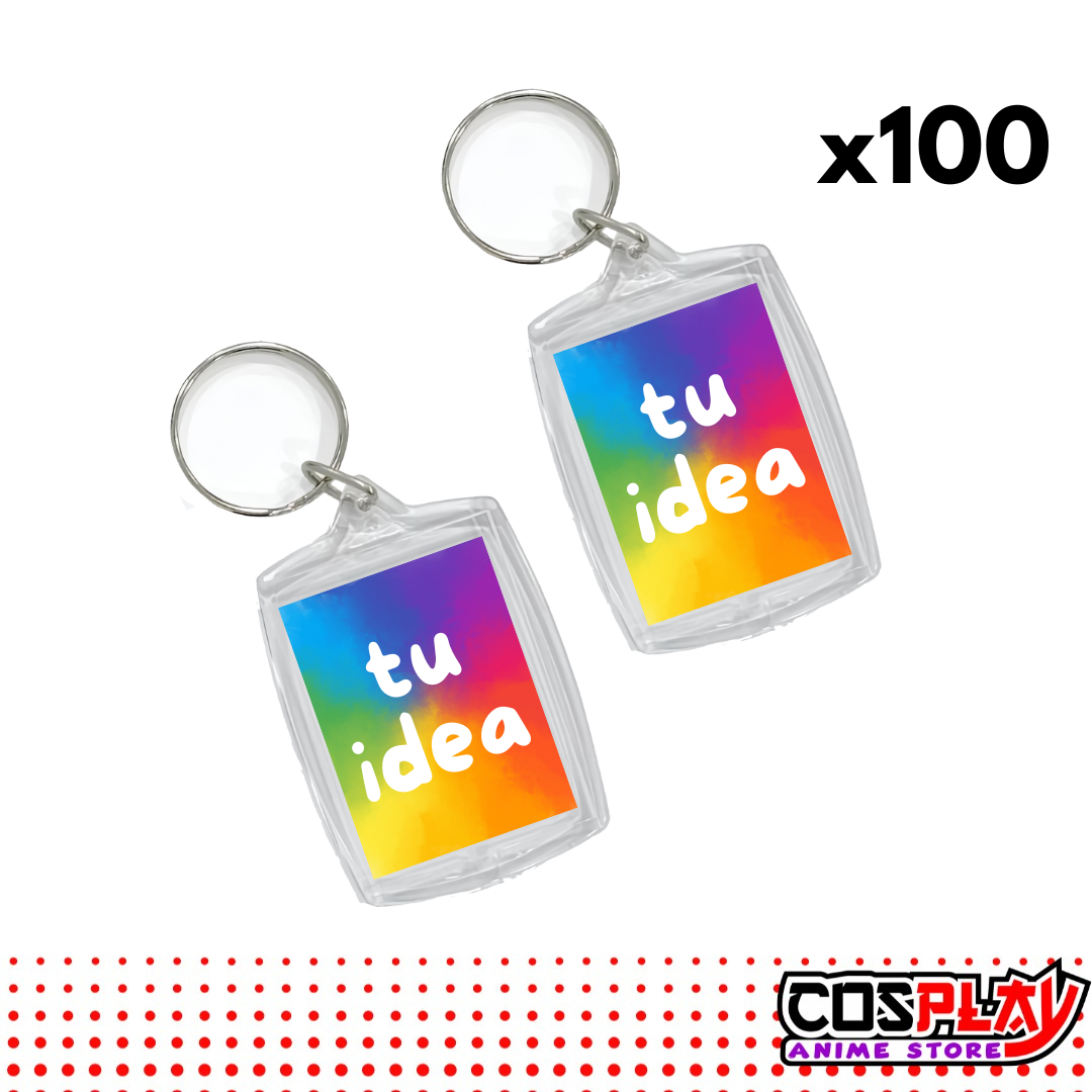 Pack 100 Llaveros Acrílicos Personalizables