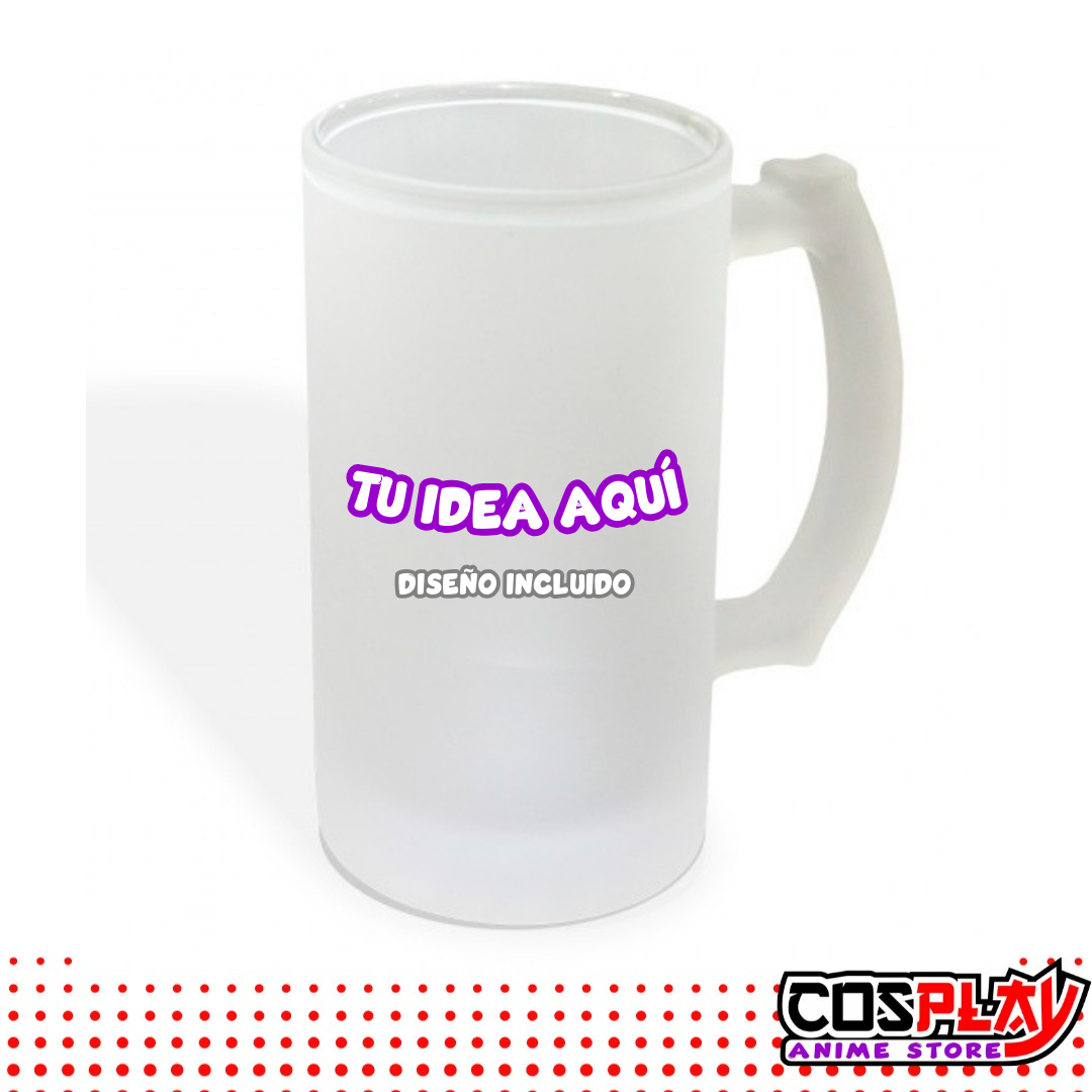 Jarra cervecera de vidrio personalizada