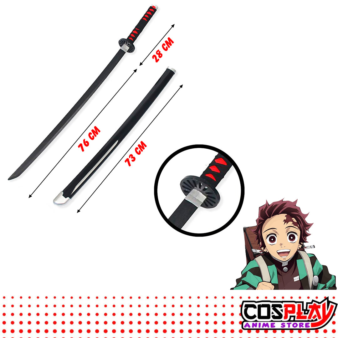 Katana Tanjiro 1 Kimetsu no Yaiba réplica en acero