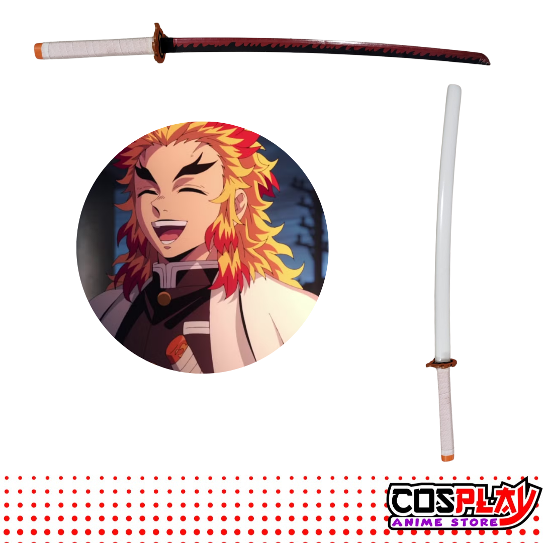 Katana Demon Slayer - Kimetsu No Yaiba Rengoku 100cm bambú