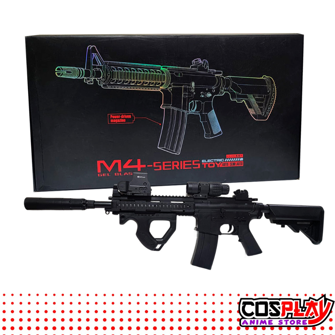 Metralleta Hidrogel Realista M4a1 Miras Y Accesorios Premium