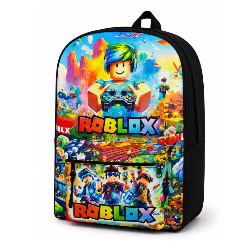 Mochila Roblox Escolar Reforzada Con Compartimento Notebook
