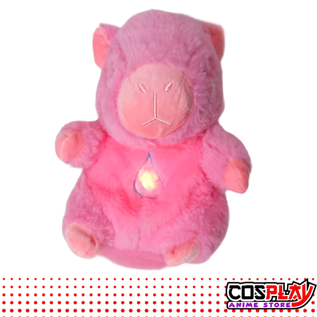 Peluche Capibara Rosa c/Luz y Sonido Respira
