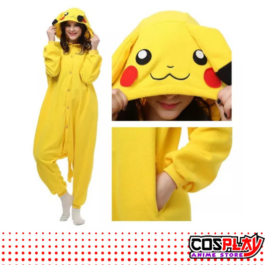 Pijama Entero Kigurumi Polar De Pikachu Adultos