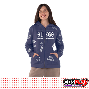 Azul Marino Estampado Blanco