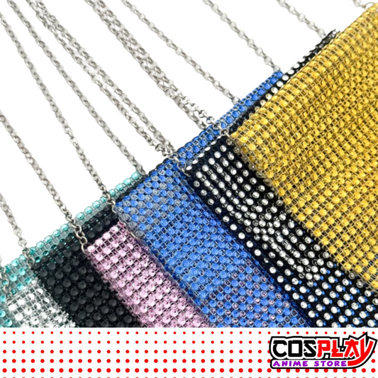 Carterita con Strass 4 Colores Brillante P/Celular o Billetera