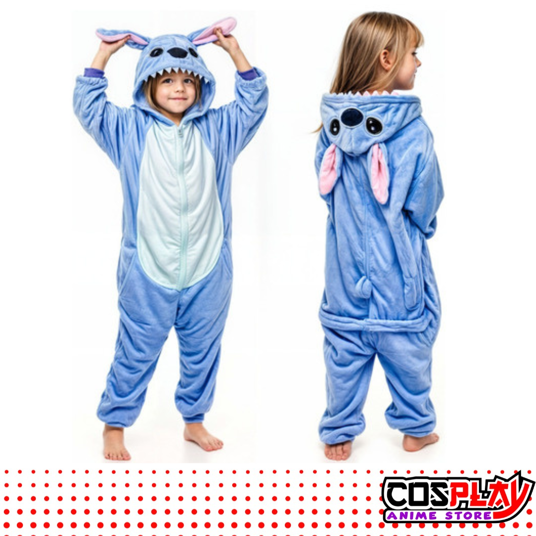 Pijama Entero Kigurumi Polar De Stitch Niños