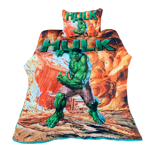 Acolchado Infantil Hulk - Corderito . Piel De Durazno